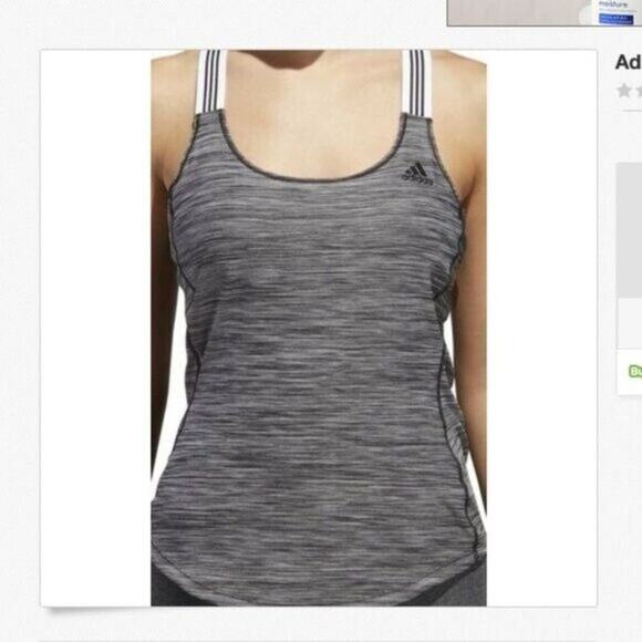 Adidas Climalite Womens Gray Per Xback Crossback Tank Top NEW Large - Picture 1 of 8